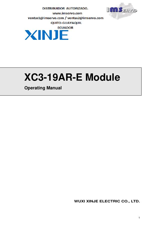 XC3-19<em>AR</em>-E模块使用说明书 海报