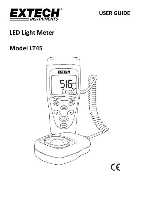 Extech LT45 <em>LED</em>光照度计使用说明书 海报