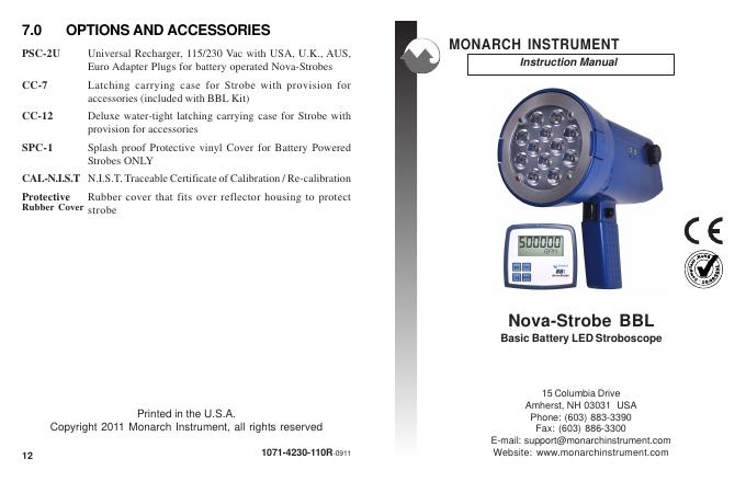 Nova-Strobe BBL Basic Battery <em>LED</em> Stroboscope 使用说明书 海报