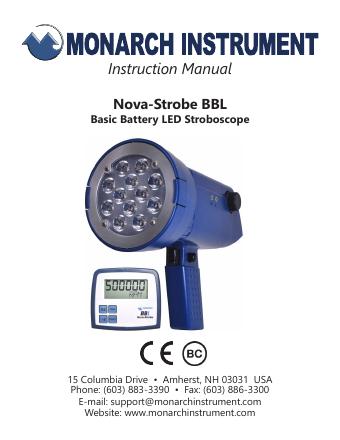 Nova-Strobe BBL Basic Battery <em>LED</em> Stroboscope使用说明书 海报