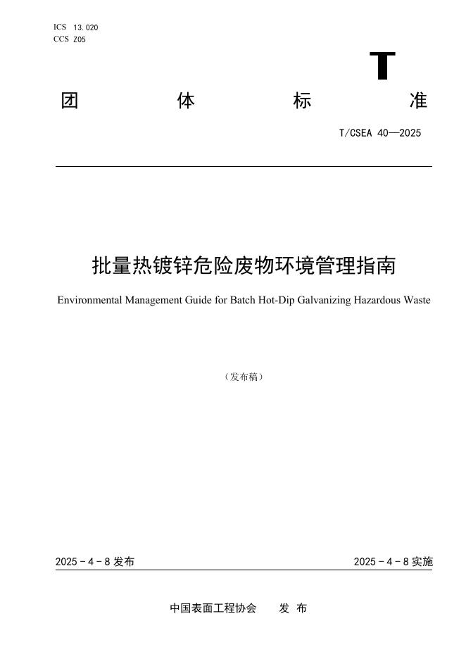 T/CSEA 40-2025 标准预览