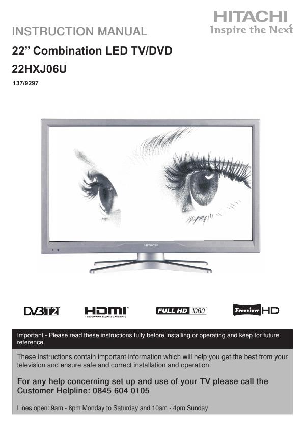 22HXJ06U组合<em>LED</em>电视/DVD说明书 海报