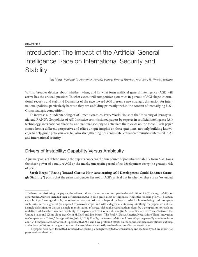 Rand兰德：2025年通用人工智能竞赛与国际安全报告（英文版）_第9页