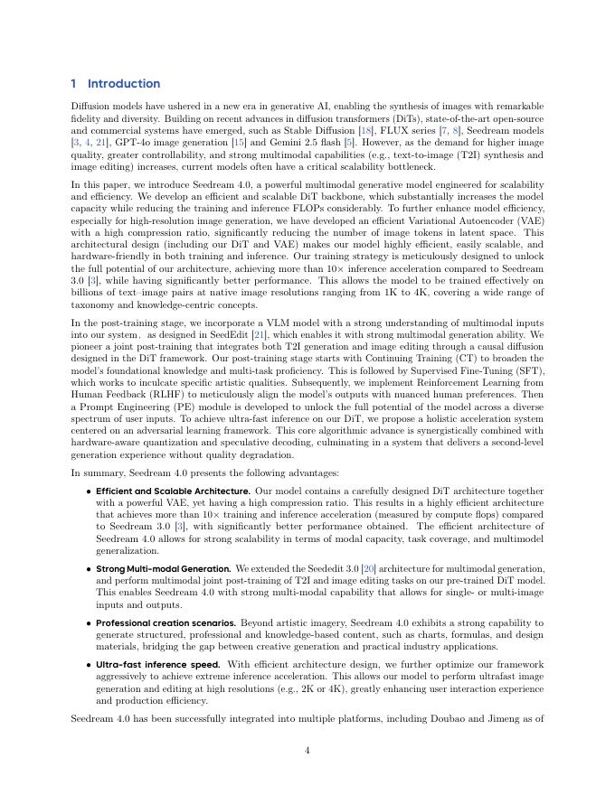 字节跳动：2025年Seedream4.0技术报告：迈向下一代多模态图像生成（英文版）_第4页