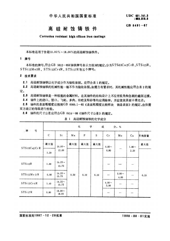 GB/T 8491-1987 标准预览