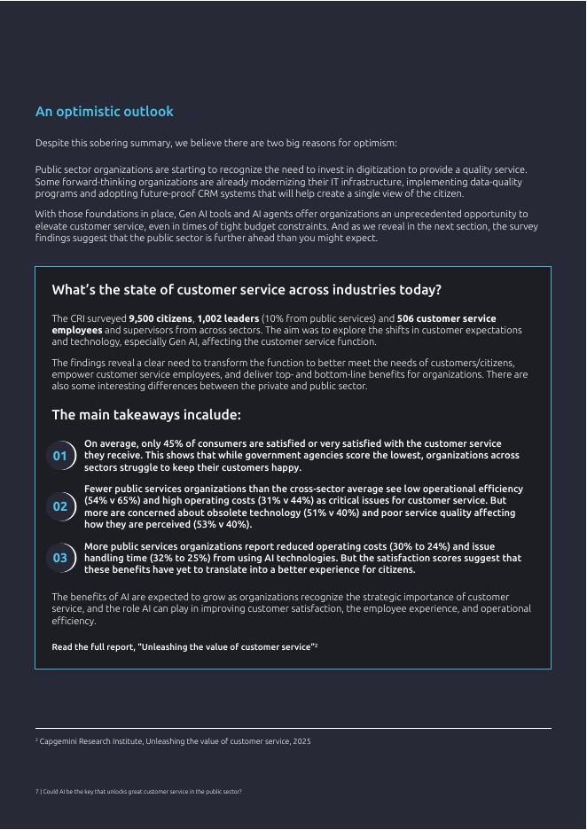 凯捷Capgemini：2025年人工智能能否在公共部门解锁出色的客户服务报告（英文版）_第7页