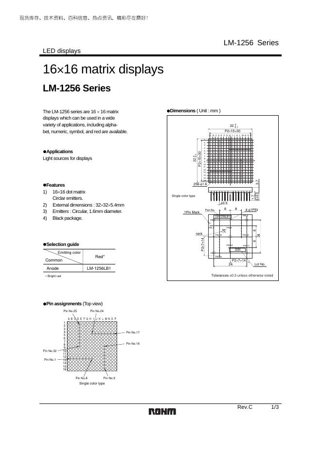 ROHM LM-1256 Series <em>LED</em> displays 数据手册(1)(1) 海报