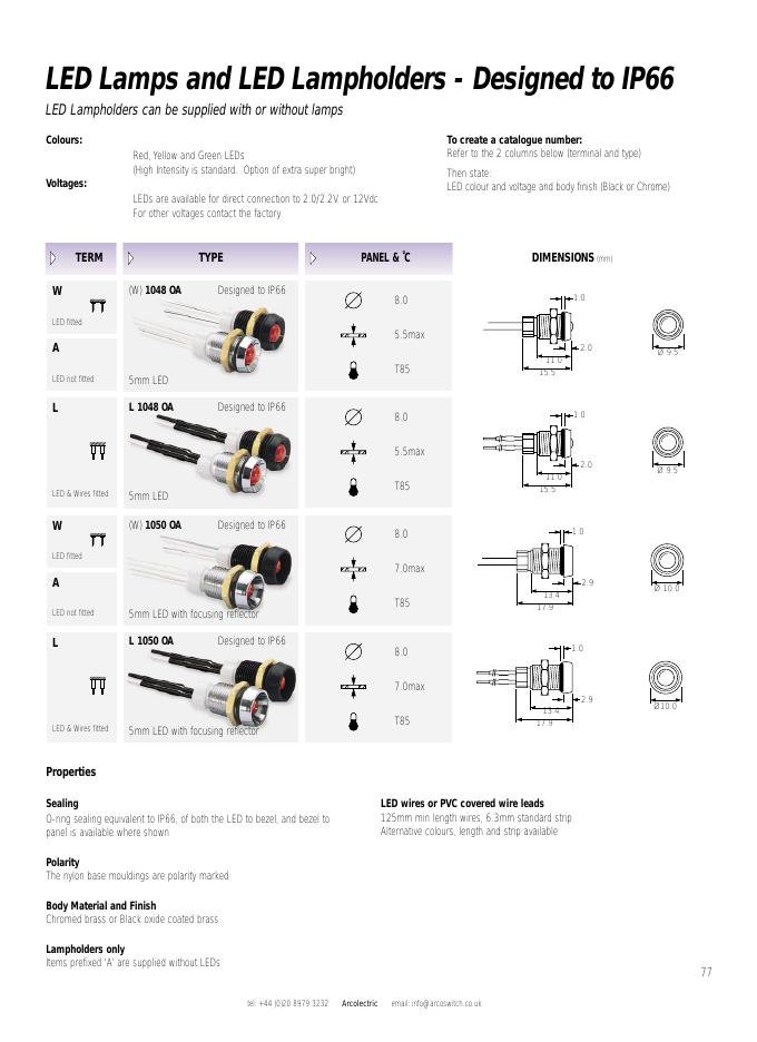 <em>LED</em> Lamps and <em>LED</em> Lampholders-Designed to IP66 数据手册 海报