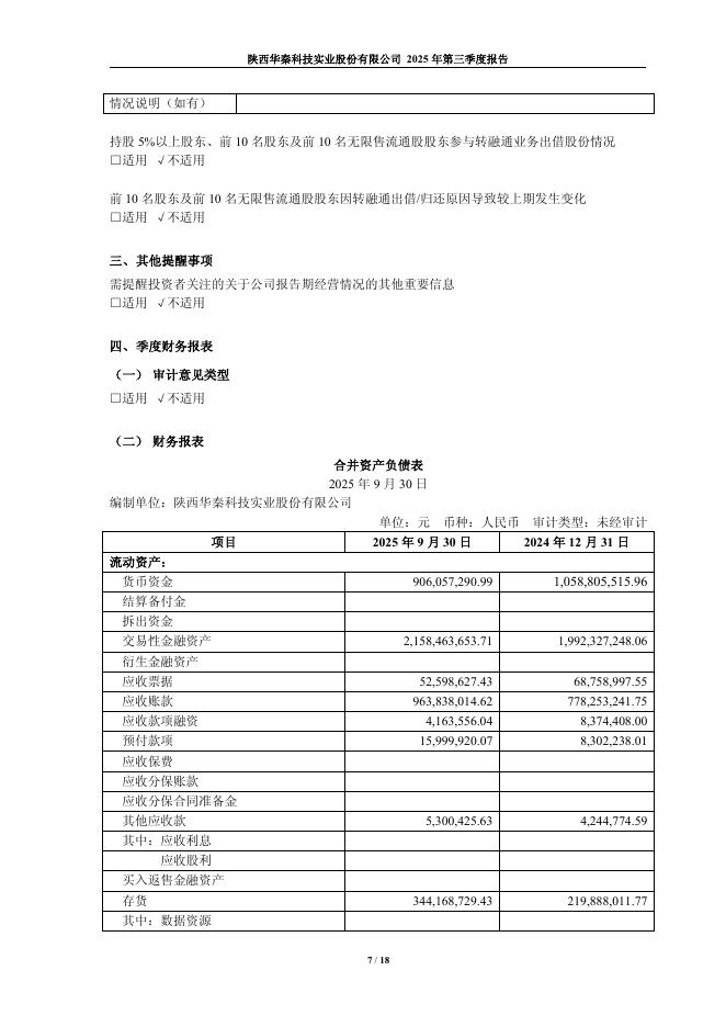 688281-华秦科技：2025年第三季度报告_第7页