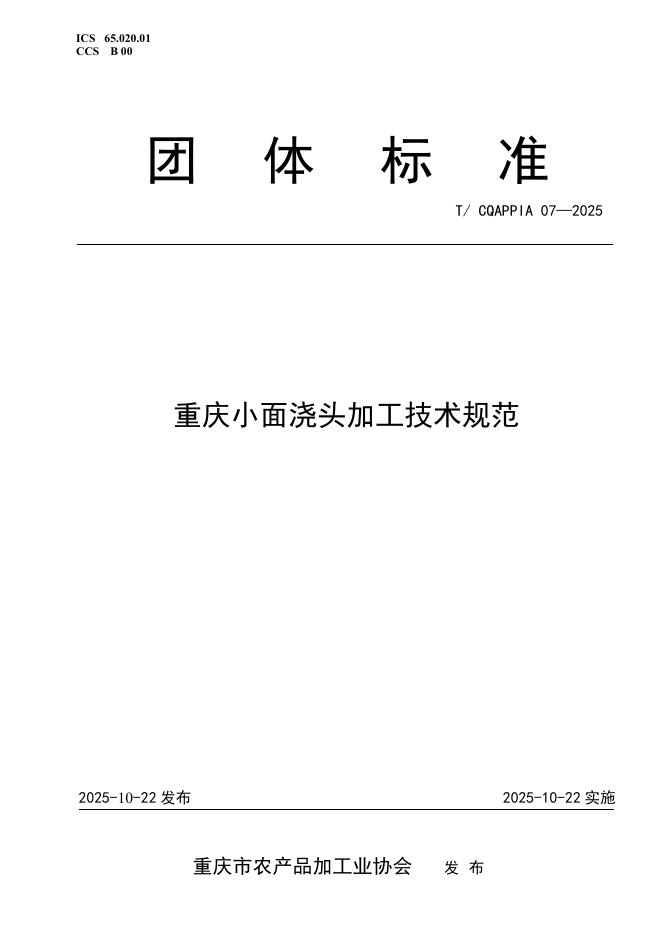 T/CQAPPIA 07-2025 标准预览