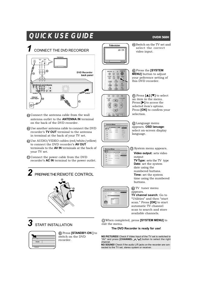 DVDR560H 快速<em>入门</em>指南 海报
