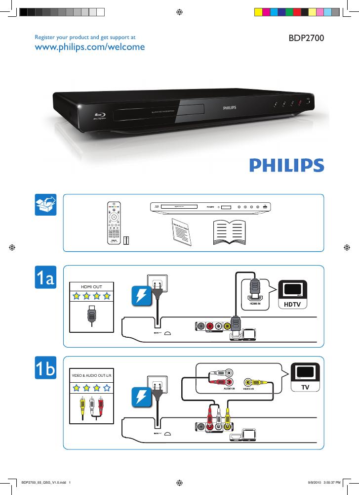 PHILIPS BDP2700 快速<em>入门</em>指南(英文) 海报