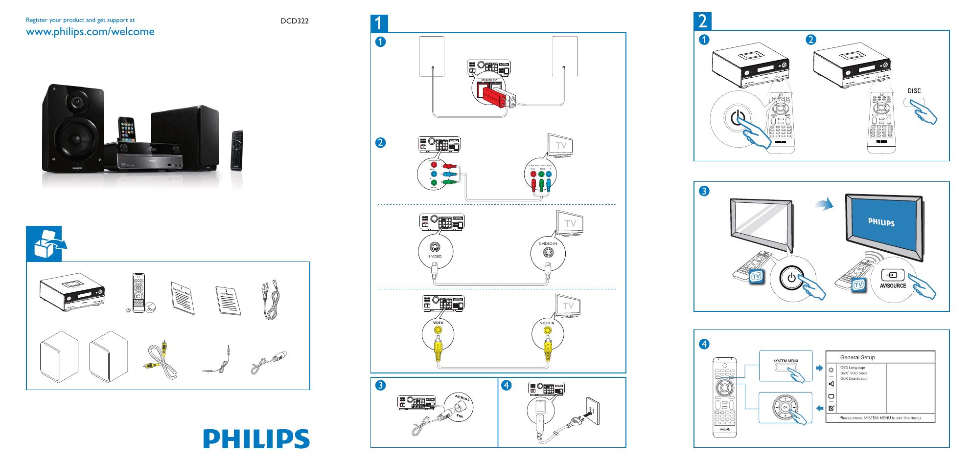 PHILIPS MCD322 快速<em>入门</em>指南(英文) 海报
