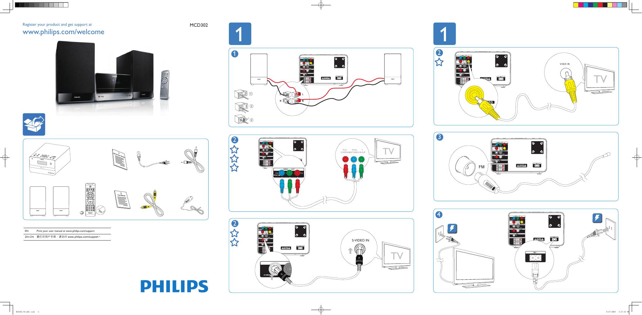 PHILIPS MCD302 快速<em>入门</em>指南 海报