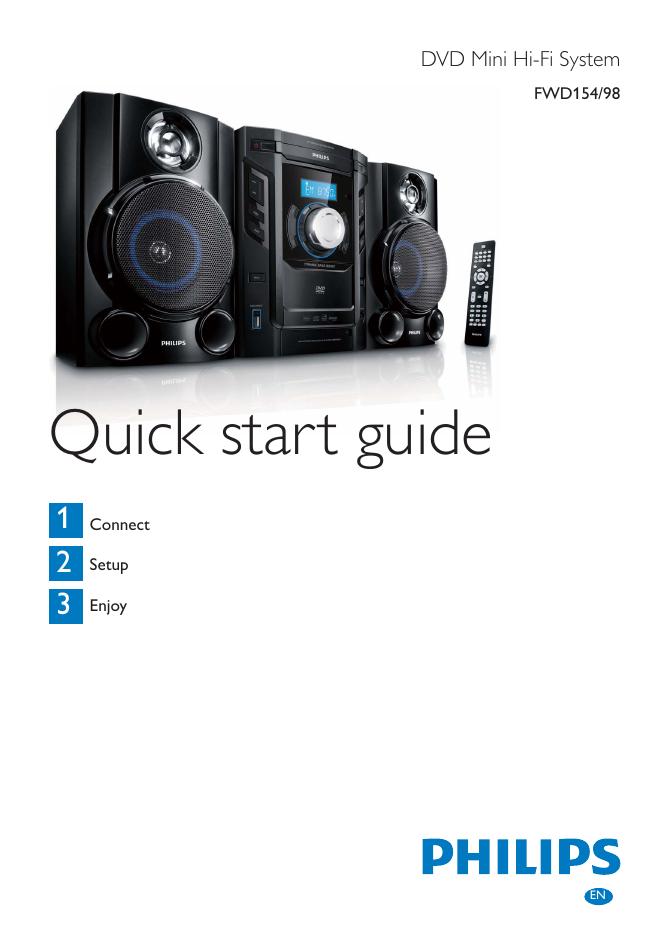 PHILIPS DVD Mini Hi-Fi System FWD154/98 快速<em>入门</em>指南(英文) 海报