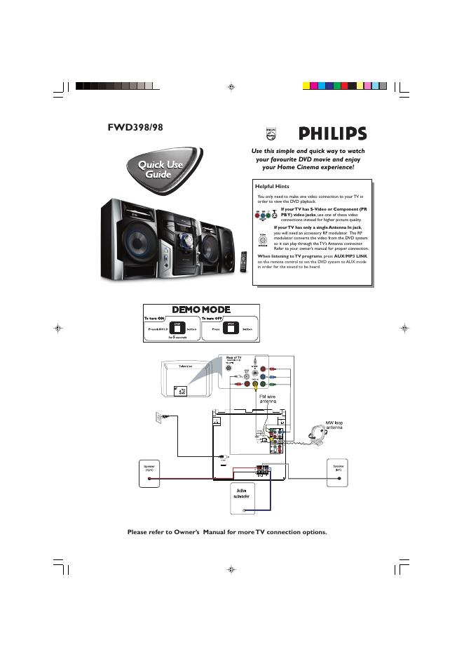 PHILIPS FWD398/98 快速<em>入门</em>指南(英文) 海报