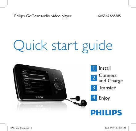 Philips GoGear audio video player SA5345 SA538 快速<em>入门</em>指南(英文) 海报