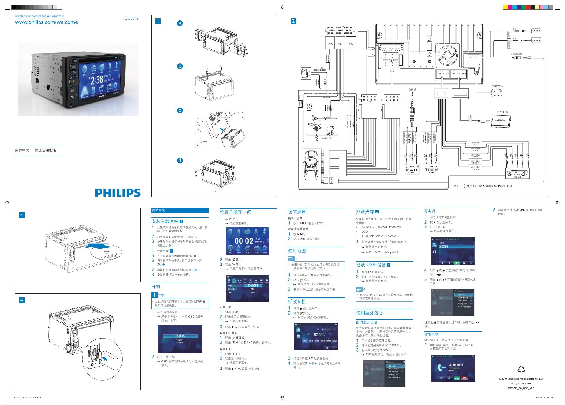 PHILIPS CID3292 快速<em>入门</em>指南 海报