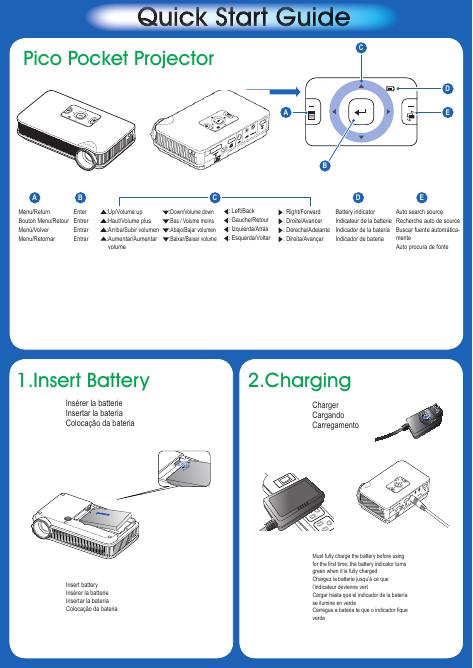 Pico Pocket Projector 快速<em>入门</em>指南 海报