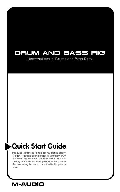 M-AUDIO DRUM AND BASS RIG 快速<em>入门</em>指南 海报