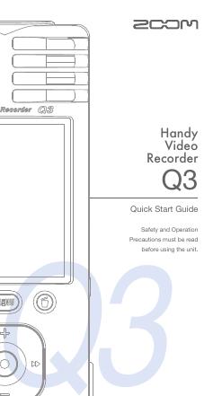 ZOOM Handy Video Recorder Q3 快速<em>入门</em>指南 海报