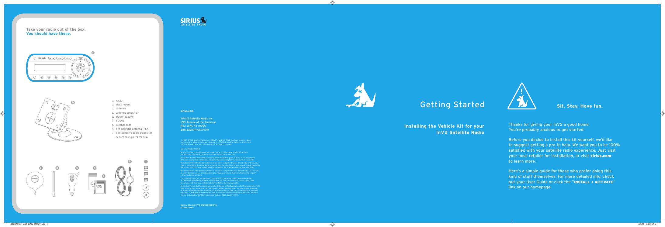 SIRIUS InV2 快速<em>入门</em>指南 海报