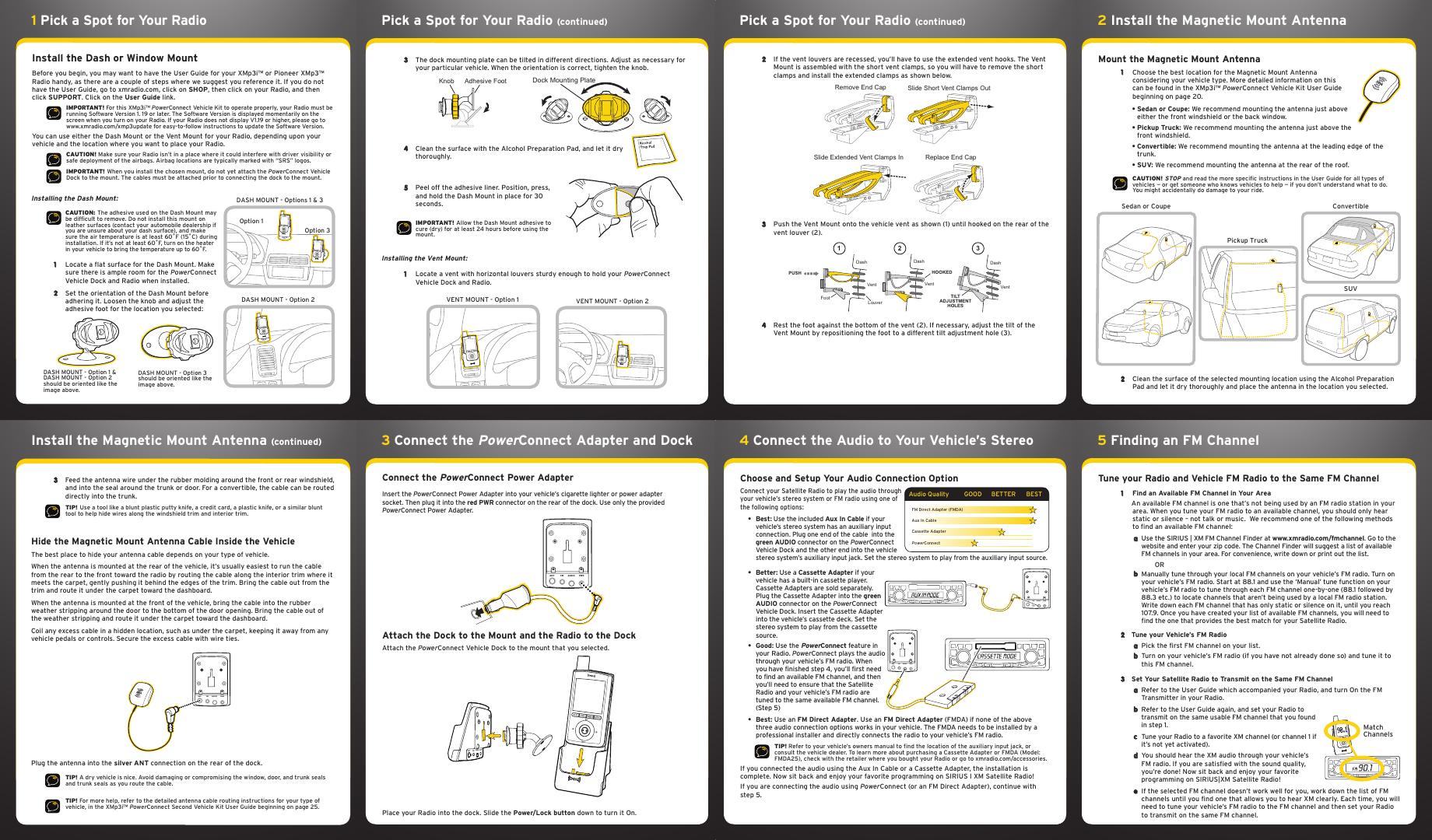 SIRIUS XMp3i POWERCONNECT VEHICLE KIT 快速<em>入门</em>指南 海报