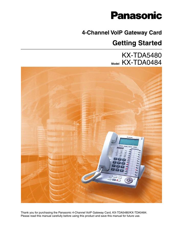 松下KX-TDA5480/KX-TDA0484 <em>入门</em>指南 海报