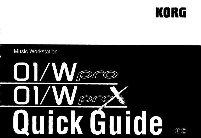 KORG 01/Wpro,01/WproX <em>入门</em>指南 海报