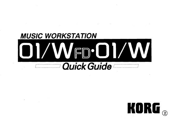 KORG 01/WDF,01/W <em>入门</em>指南 海报