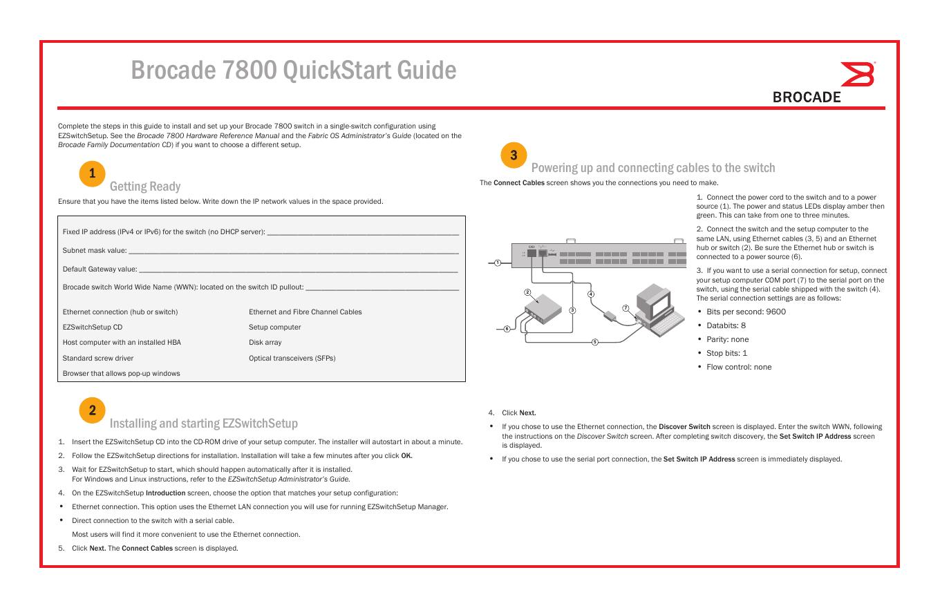 Brocade 7800快速<em>入门</em>指南 海报