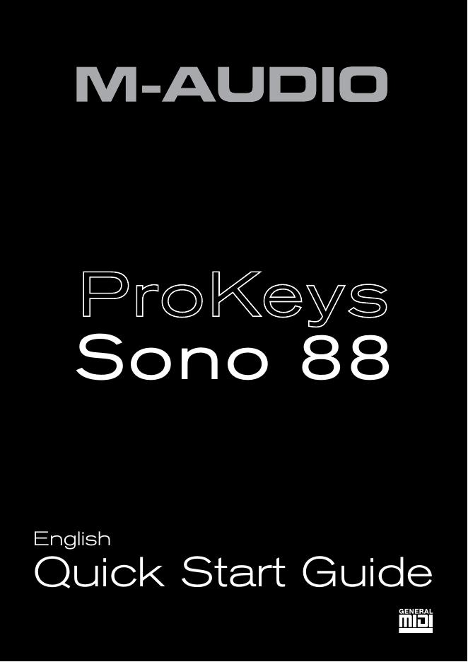 M-Audio ProKeys Sono 88快速<em>入门</em>指南 海报