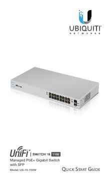 Ubiquiti UniFi Switch US-16-150W快速<em>入门</em>指南 海报