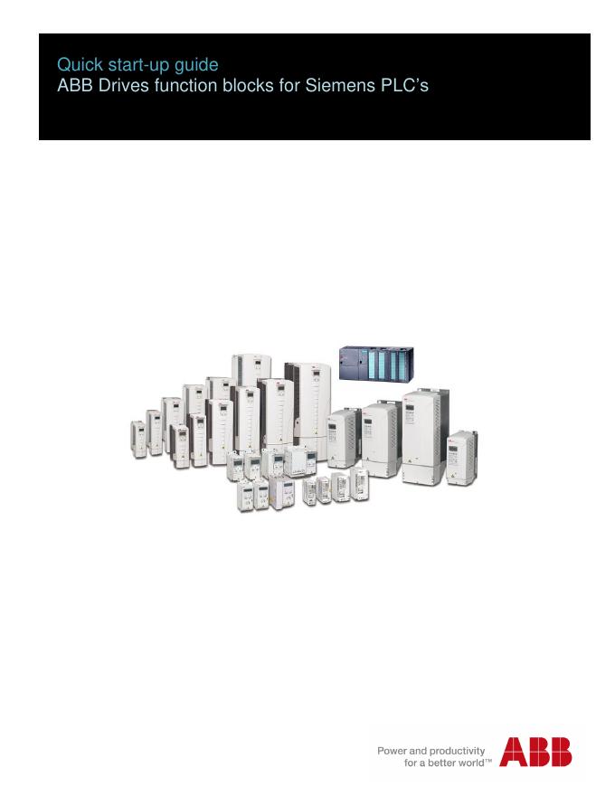 ABB Drives function blocks for Siemens PLC快速<em>入门</em>指南 海报