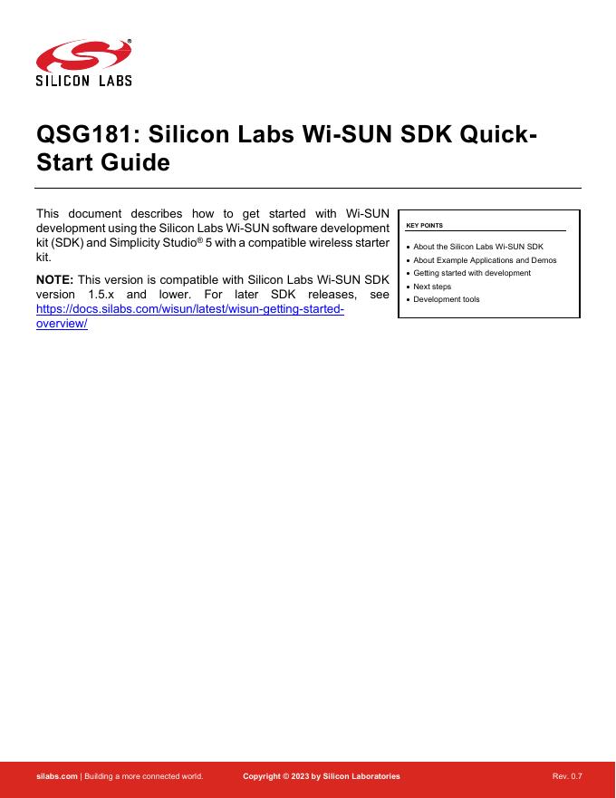 Silabs Wi-SUN SDK快速<em>入门</em>指南 海报
