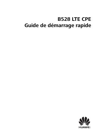 B528 LTE CPE快速<em>入门</em>指南 海报