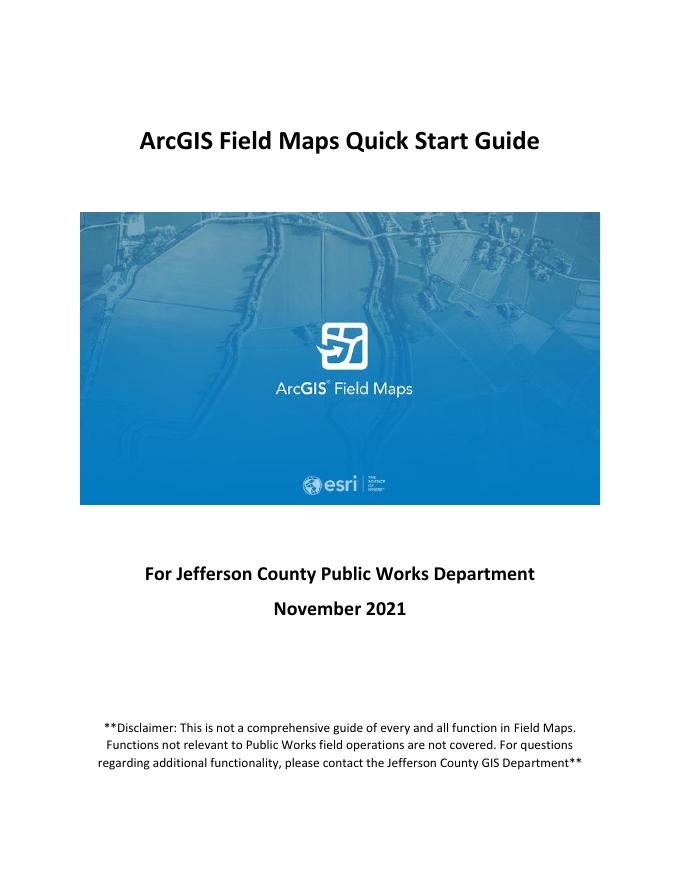 ArcGIS Field Maps 快速<em>入门</em>指南 海报