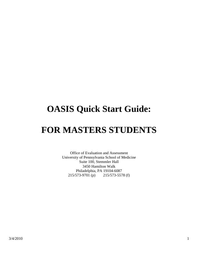 OASIS快速<em>入门</em>指南：供研究生使用 海报