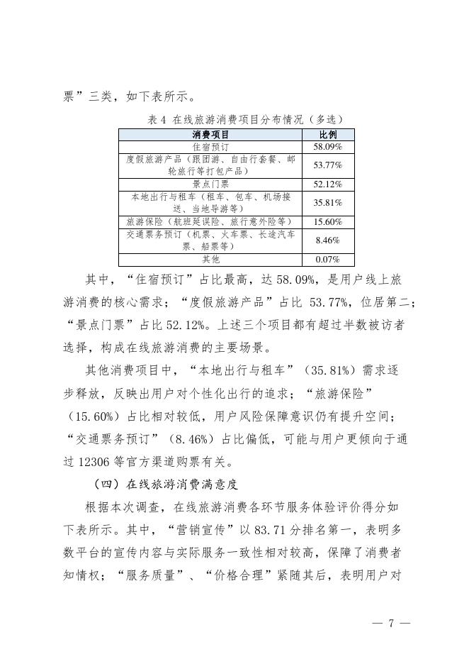 天津市消费者协会：在线旅游消费满意度调查报告（2025）_第9页