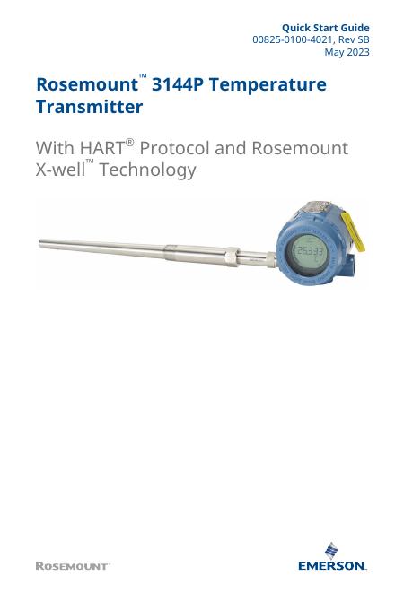 Rosemount 3144P温度传感器快速<em>入门</em>指南 海报