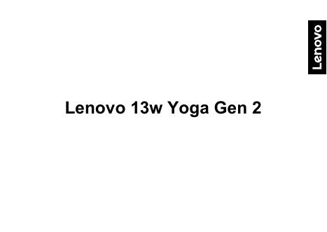 Lenovo 13w Yoga Gen 2快速<em>入门</em>指南 海报