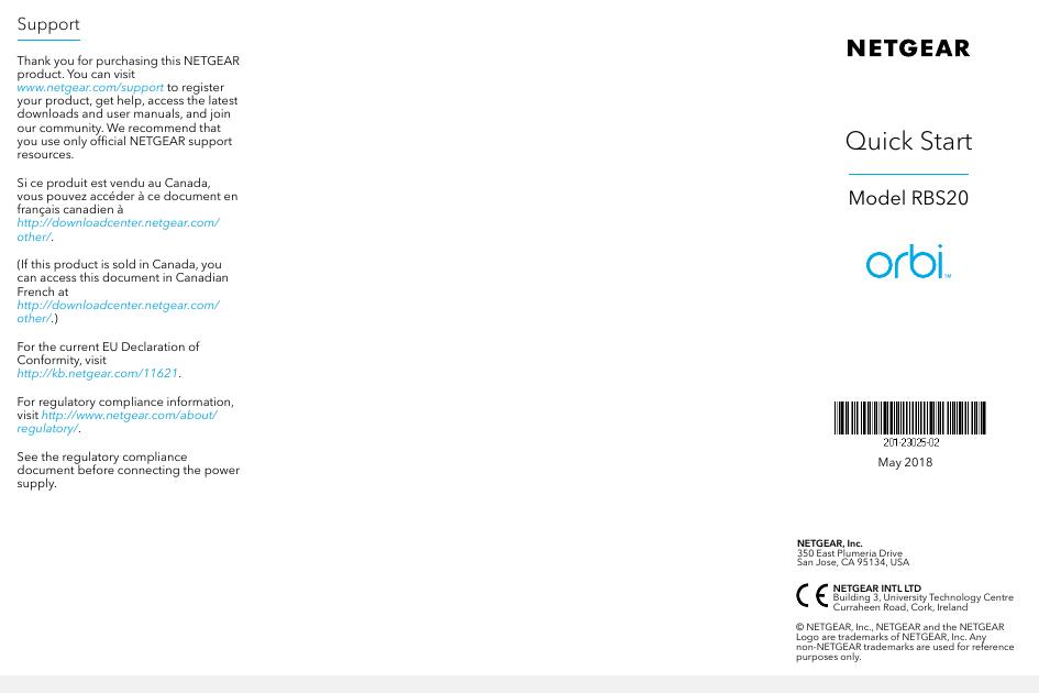 NETGEAR RBS20快速<em>入门</em>指南 海报
