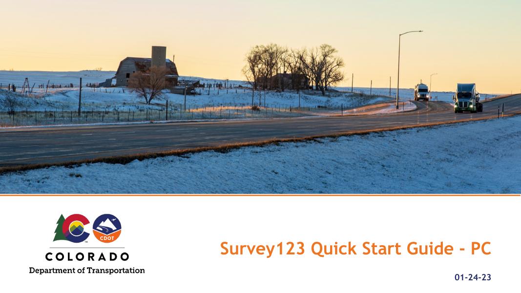Survey123 快速<em>入门</em>指南-PC 海报