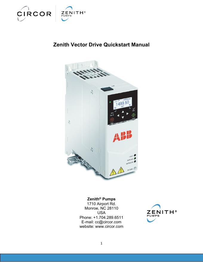 Zenith Vector Drive快速<em>入门</em>指南 海报