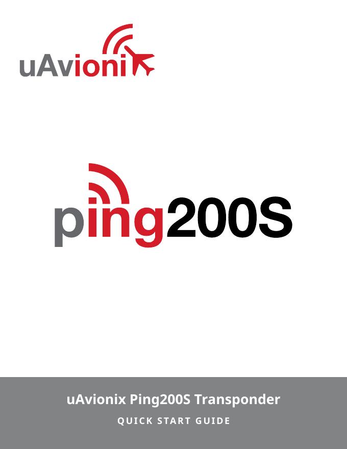 uAvionix Ping200S应答器快速<em>入门</em>指南 海报