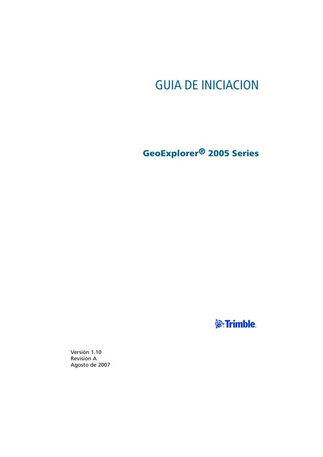 GeoExplorer® 2005系列<em>入门</em>指南 海报