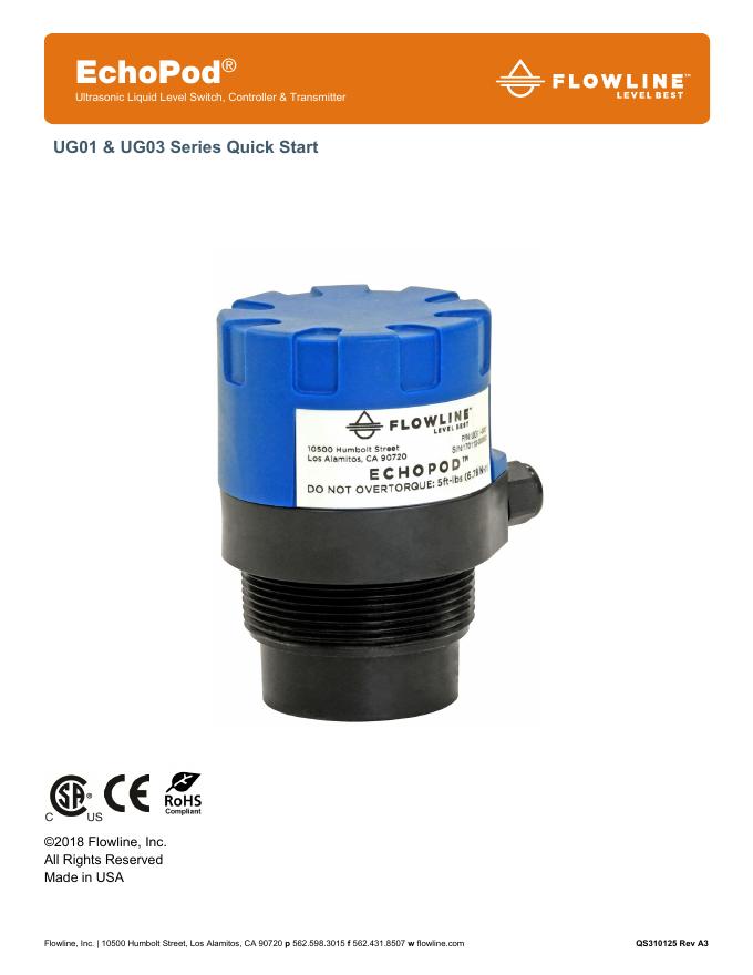 EchoPod® UG01和UG03系列快速<em>入门</em>指南 海报