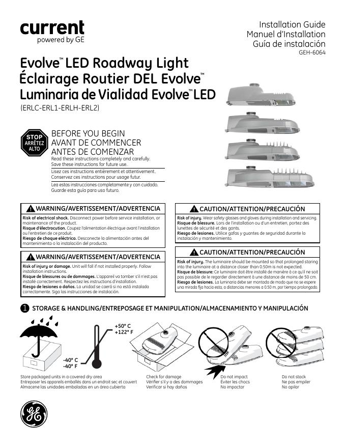 Evolve ™ <em>LED</em> 路灯安装指南 海报