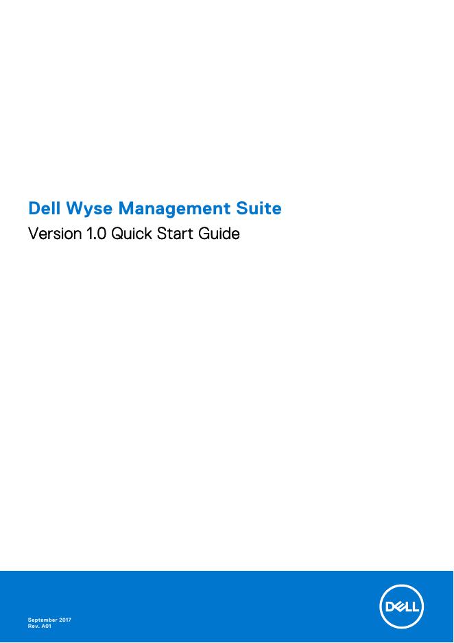 戴尔Wyse Management Suite 1.0快速<em>入门</em>指南 海报
