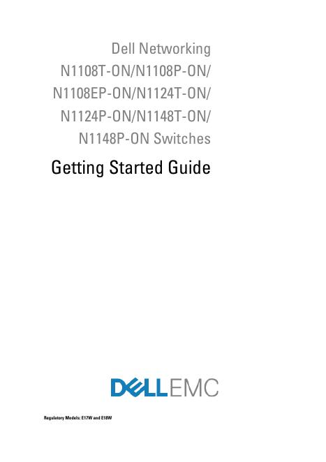 戴尔网络N1108T-ON/N1108P-ON/N1108EP-ON/N1124T-ON/N1124P-ON/N1148T-ON/N1148P-ON交换机<em>入门</em>指南 海报